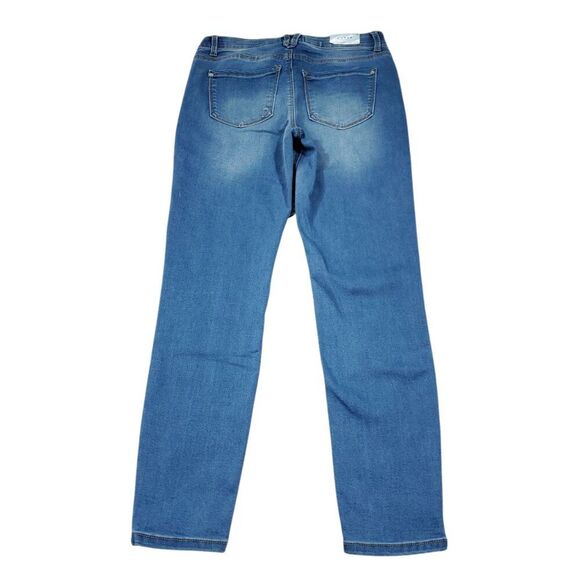 Curve Appeal High Rise Concealed Comfort Waist Skinny Jeans Size 2 26 Blue - Picture 2 of 8